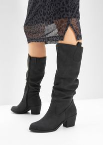 bonprix Stiefel, schwarz, Gr.43, Moderner Stiefel mit Blockabsatz