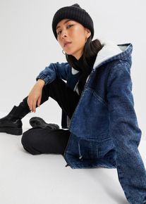 bonprix Jeans-Parka mit Teddyfell, blau, Gr.36, L&auml;ssiger Jeans-Parka mit flauschigem Teddyfell gef&uuml;ttert, 92% Baumwolle