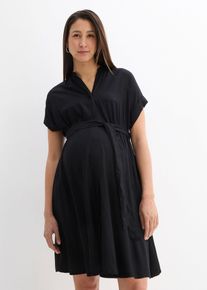 bonprix 2-in-1 Umstands-Blusenkleid f&uuml;r die Schwangerschaft und danach, schwarz, Gr.32/34 (XS), Kurz&auml;rmeliges Blusenkleid f&uuml;r die Schwangerschaft und danach