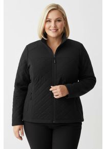 sheego Große Größen Fleecejacke mit Reißverschluss-Taschen, schwarz, Größe 48 - Damen