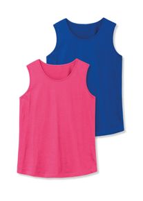 sheego Gro&szlig;e Gr&ouml;&szlig;en Longtop mit abgerundetem Saum, royalblau + pink, Gr&ouml;&szlig;e 46 - Damen