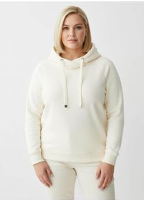 sheego Gro&szlig;e Gr&ouml;&szlig;en Sweatshirt mit halsfernem Rollkragen, wollwei&szlig;, Gr&ouml;&szlig;e 52 - Damen