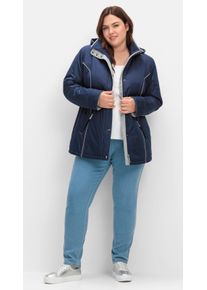 sheego Gro&szlig;e Gr&ouml;&szlig;en Funktionsjacke mit weitenregulierbarem Saum, marine, Gr&ouml;&szlig;e 42 - Damen