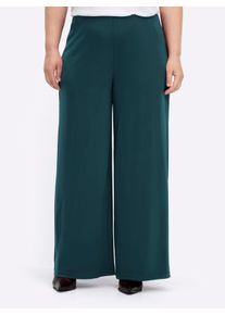 sheego Gro&szlig;e Gr&ouml;&szlig;en Palazzohose mit Elastik-Bund, petrol, Gr&ouml;&szlig;e 50 - Damen