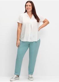 sheego Gro&szlig;e Gr&ouml;&szlig;en Schlupfhose in Stretch-Qualit&auml;t, jade, Gr&ouml;&szlig;e 44 - Damen
