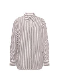 KnowledgeCotton Apparel Oxford Striped Boyfriend Fit Shirt Hemd Damen (Gr XL |grau)