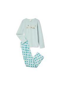 Tchibo - Kinder-Flanell-Pyjama &raquo;Mickey and Friends&laquo; - M&auml;dchen - Gr. 110/116 - wei&szlig;