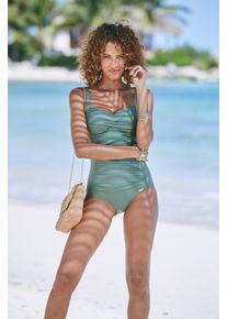 Lascana sheego Gro&szlig;e Gr&ouml;&szlig;en Badeanzug, oliv, Gr&ouml;&szlig;e 38D - Damen