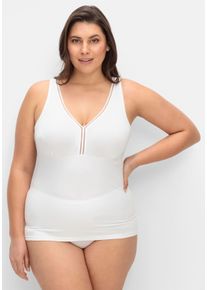 wäschepur sheego Große Größen BH-Hemd mit elastischem Zierband, weiß, Größe 48 - Damen