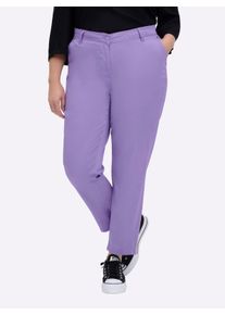 sheego Große Größen Chinohose in Baumwoll-Stretch-Qualität, lavendel, Größe 38 - Damen