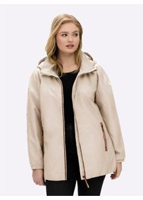 sheego Gro&szlig;e Gr&ouml;&szlig;en &Uuml;bergangsjacke in Microfaser-Qualit&auml;t, elfenbein, Gr&ouml;&szlig;e 40 - Damen