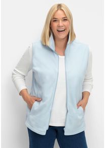 sheego Große Größen Fleeceweste mit Antipilling-Ausrüstung, bleu, Größe 52 - Damen