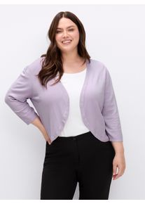 sheego Große Größen Bolero in Feinstrick-Qualität, flieder, Größe 42 - Damen