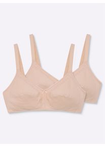 Naturana sheego Gro&szlig;e Gr&ouml;&szlig;en BH ohne B&uuml;gel mit Blende am Dekollet&eacute;, elfenbein, Gr&ouml;&szlig;e 100C - Damen