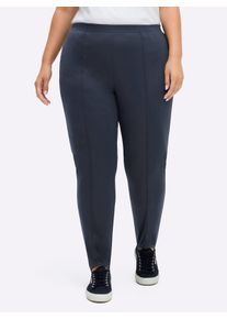 sheego Große Größen Bügelfaltenhose mit Steg, marine, Größe 28 - Damen