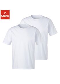 T-Shirt BENCH. LOUNGEWEAR, Damen, Gr. M, wei&szlig;, Obermaterial: 100% Baumwolle, unifarben, Basic, bequem normal, Rundhals, Shirts T-Shirt, Basic in uni