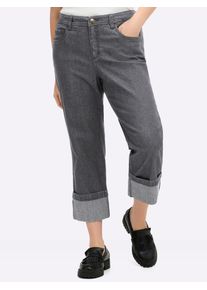 7/8-Jeans sheego, Damen, Gr. 46, Normalgr&ouml;&szlig;en, grau, denim, 99% Baumwolle, 1% Elasthan, unifarben, 7/8-L&auml;nge, Jeans 7/8-Jeans