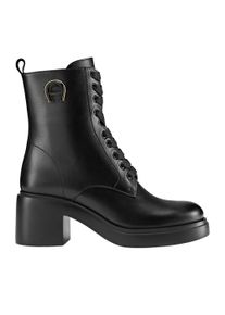 Aigner Stiefeletten - block heel lace bootie NORA 1A - Gr. 41 (EU) - in Schwarz - f&uuml;r Damen