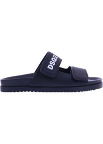 Dsquared2 Slipper & Pantoletten - Heren Flat Sandals - Gr. 40 (EU) - in Schwarz - f&uuml;r Damen