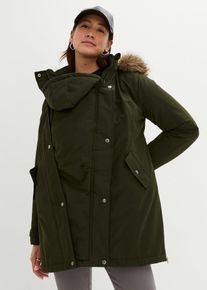bonprix 3-in-1 Funktions-Umstandsjacke und Tragejacke, gr&uuml;n, Gr.38, Funktionale Umstandsjacke mit Tragefunktion und Tunnelzug