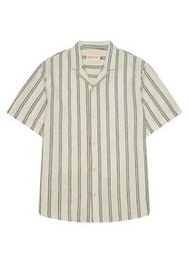 Revolution Short-Sleeved Cuban Cotton Linen Shirt Hemd Herren (Gr S |beige)