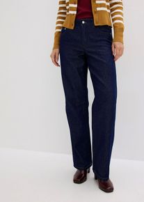 bonprix Straight-Jeans Mid Waist, blau, Gr.50, Straight-Jeans Mid Waist, 100% Baumwolle