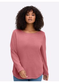 sheego Gro&szlig;e Gr&ouml;&szlig;en Rundhalspullover mit U-Boot-Ausschnitt, erika, Gr&ouml;&szlig;e 44 - Damen