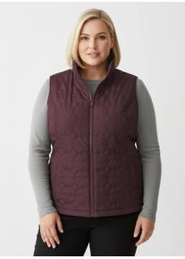 sheego Große Größen Steppweste mit wärmendem Stehkragen, burgund, Größe 48 - Damen