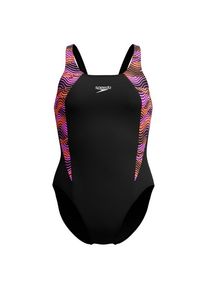 Speedo Hyperboom Splice Muscleback Badeanzug Damen Schwimmen (Gr 34 |schwarz)