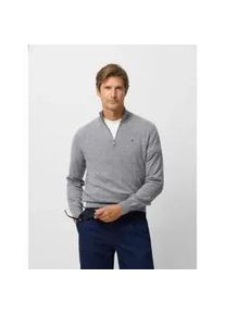 Silbon f&uuml;r Herren. 134233 Pullover mit halbem Rei&szlig;verschluss grau (M), L&auml;ssig, Polyester