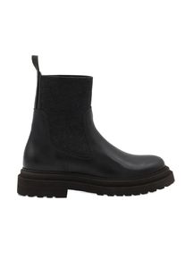 Brunello Cucinelli Stiefel - Ankle Boots With Textured Upper And Rugged Sole - Gr. 38 (EU) - in Schwarz - f&uuml;r Damen