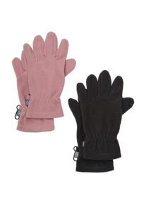 Color Kids Gloves Fleece 2 Pair Set Handschuhe Kinder Alltag (Gr 12-14 Years |rosa/schwarz)