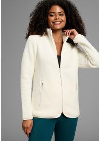 Polarino sheego Große Größen Fleecejacke, woll weiß, Größe 46 - Damen