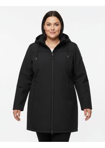 sheego Große Größen Softshelljacke mit reflektierenden Streifen, schwarz, Größe 38 - Damen