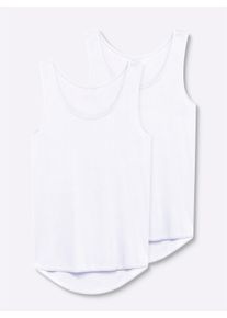 w&auml;schepur sheego Gro&szlig;e Gr&ouml;&szlig;en Achseltop extralang, wei&szlig;, Gr&ouml;&szlig;e 46 - Damen