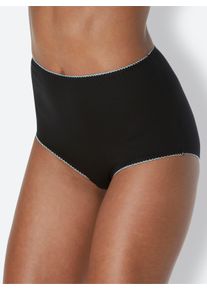 wäschepur sheego Große Größen Taillenslip mit kontrastfarbigen Abschlüssen, schwarz, Größe 36/38 - Damen