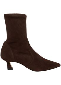 Stuart Weitzman Stiefel - Suede ankle boots - Gr. 9 - in Braun - f&uuml;r Damen