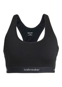 Icebreaker Merino 125 Zoneknit Racerback Bra Sport-BH Damen (Gr XS |schwarz)