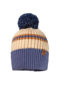 MaxiMo M&uuml;tze Umschlag mit Pompon und Futter M&uuml;tze Kinder (Gr 49 cm |blau)