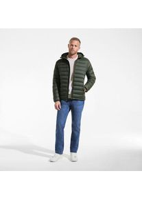 LANDS' END Ultraleichte verstaubare Daunen-Kapuzenjacke WANDERWEIGHT, Herren,  Gr&uuml;n, Polyester/Nylon, by Lands' End