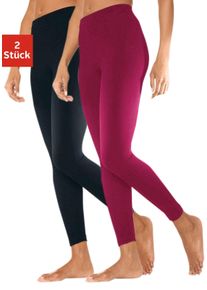 Vivance sheego Große Größen Leggings, himbeere, schwarz, Größe 32/34 - Damen