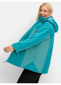 sheego Große Größen Funktionsjacke mit Fleece-Futter, petrol-wintertürkis, Größe 38 - Damen