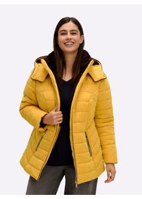 sheego Gro&szlig;e Gr&ouml;&szlig;en Steppjacke mit Teddy-Fleece innen, curry, Gr&ouml;&szlig;e 40 - Damen