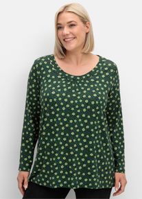 sheego Gro&szlig;e Gr&ouml;&szlig;en Tunikashirt in A-Form, moos-schilf-bedruckt, Gr&ouml;&szlig;e 50 - Damen