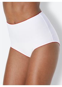 w&auml;schepur sheego Gro&szlig;e Gr&ouml;&szlig;en Taillenslip mit kontrastfarbigen Abschl&uuml;ssen, wei&szlig;, Gr&ouml;&szlig;e 52/54 - Damen