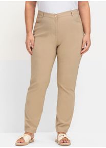 sheego Große Größen Bengalinhose mit Schmetterlings-Stickerei, beige, Größe 25 - Damen