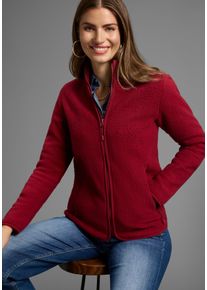 Polarino sheego Gro&szlig;e Gr&ouml;&szlig;en Fleecejacke, bordeaux, Gr&ouml;&szlig;e 44 - Damen
