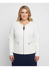 sheego Große Größen Shirtblazer in Ripp-Optik, weiß, Größe 38 - Damen