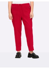 sheego Große Größen Jogg Pants mit Passformsattel hinten, rot, Größe 40 - Damen