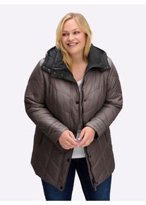 sheego Gro&szlig;e Gr&ouml;&szlig;en Steppjacke in Microfaser-Qualit&auml;t, pflegeleicht, taupe, Gr&ouml;&szlig;e 48 - Damen